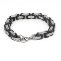 8MM Width Stainless Steel Square Shape Byzantium Bracelet